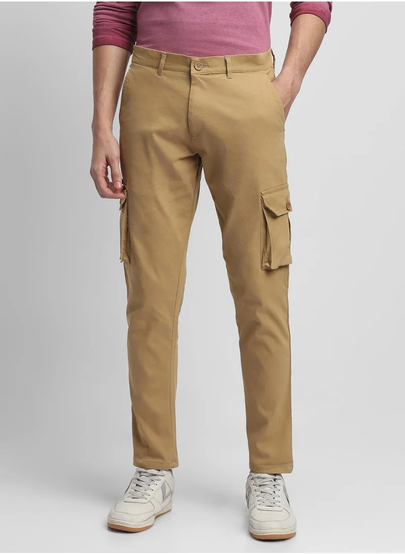 Dennis Lingo Men's Dark Khaki Tapered Fit Cargo Pants