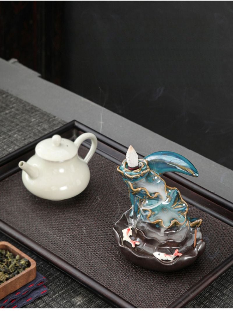 Incense Stand: Miniature Landscape Design - Tranquility & Negative Energy Dispelling Aromatherapy Burner for Home Office Yoga Room Tea Ceremony Meditation Massage - Image 3