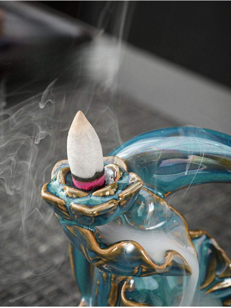 Incense Stand: Miniature Landscape Design - Tranquility & Negative Energy Dispelling Aromatherapy Burner for Home Office Yoga Room Tea Ceremony Meditation Massage - Image 5
