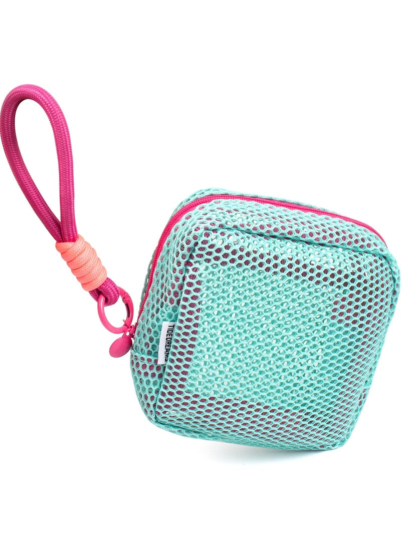 LETGO LETGO Mesh Makeup Bag Mesh Cosmetic Bag Travel Toiletry Bag Pouch with Zipper Mini Cute Makeup Cosmetic Travel Toiletry Purse Bag for Travel Accessories (Green) 