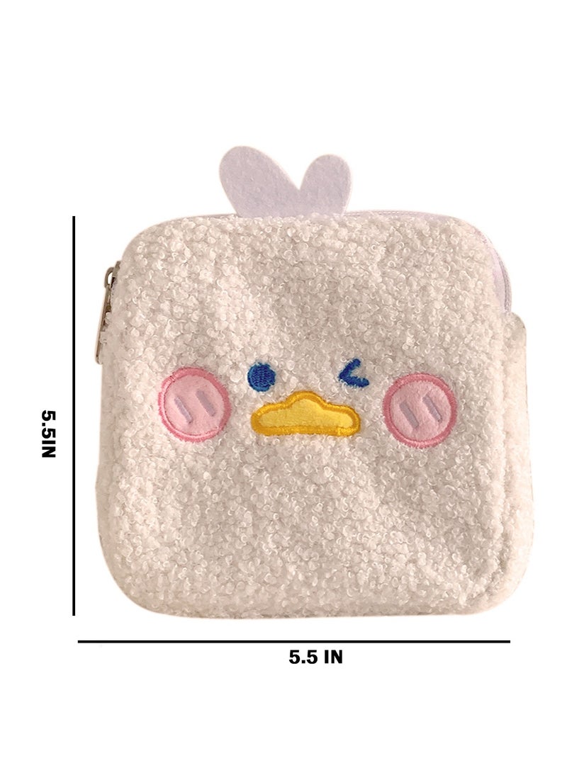 SYOSI Sanitary Napkin Storage Bag, 4PCS Zipper Menstrual Pad Bag Portable Sanitary Napkin Storage Tampons Pouch, Cute Cartoon Period Bag for Teen Girls Store Sanitary Pads for Women - Image 5