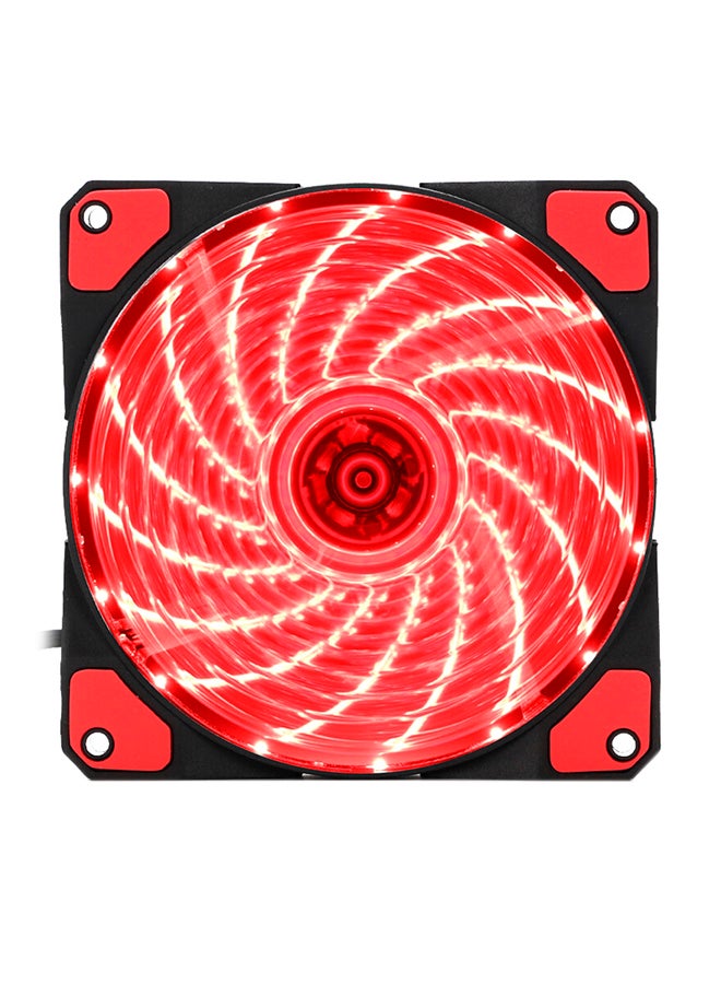 Loquat Silent 15-LED Cooler Fan Red  - Image 1