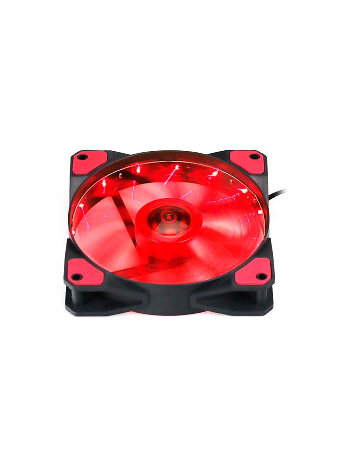 Loquat Silent 15-LED Cooler Fan Red  - Image 2