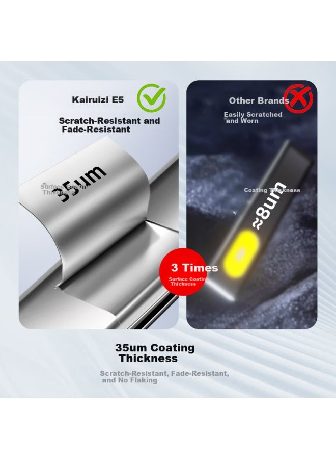 Klarus E5 Flashlight High Brightness Rechargeable Long Range Ultra-thin Dual Light Outdoor Magnetic Portable Edc Emergency Lamp - Image 2