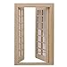 ULTNICE 112 Dollhouse Furniture Miniature Wooden Exterior Door 28 Panel - Image 4