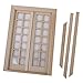 ULTNICE 112 Dollhouse Furniture Miniature Wooden Exterior Door 28 Panel - Image 5
