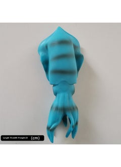 Children's Simulation Marine Life Model Underwater World Big Turtle Octopus Puffer Dolphin Shark Soft Rubber Toy-Color:Squid