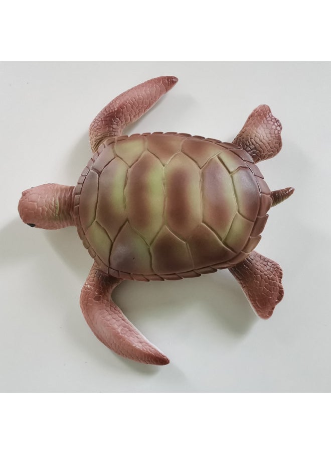 Generic - Children's Simulation Marine Life Model Underwater World Big Turtle Octopus Puffer Dolphin Shark Soft Rubber Toy-Color:Squid - Image 1