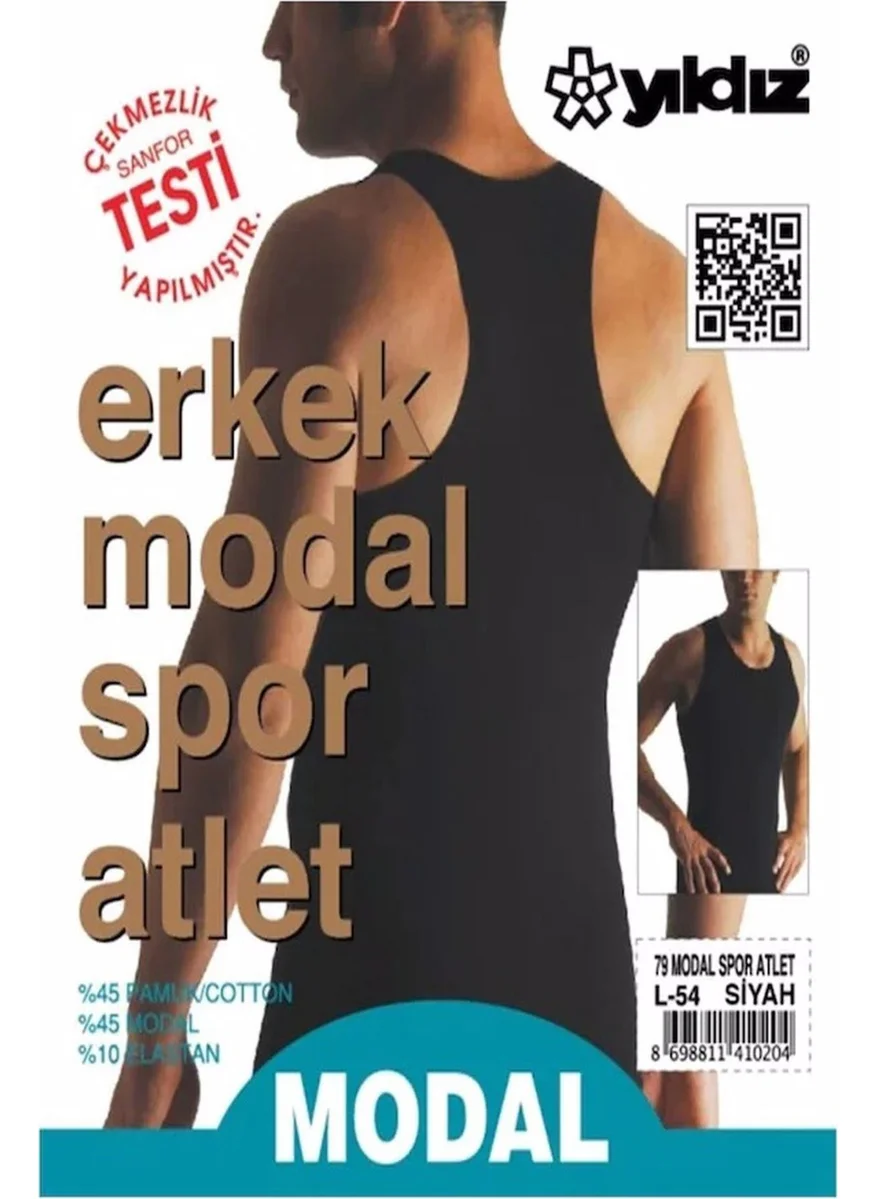 Yıldız Men's Modal Lycra Sports Undershirt 77 - 3 Pieces