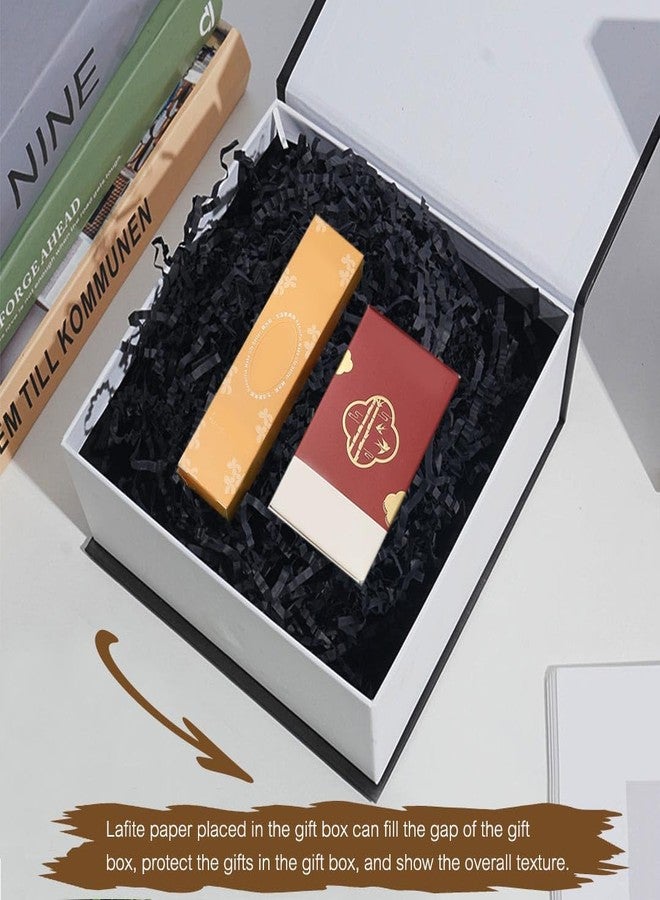 LYARCHTE Crinkle Paper Filler 5.2 oz, Crinkle Cut Paper Shred Filler Shredded TissueRaffia Grass Paper for Gift Basket Packing Bag Filler (Black - Image 3