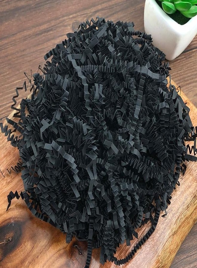 LYARCHTE Crinkle Paper Filler 5.2 oz, Crinkle Cut Paper Shred Filler Shredded TissueRaffia Grass Paper for Gift Basket Packing Bag Filler (Black - Image 5