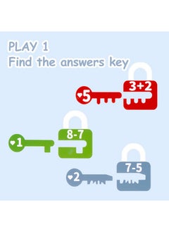 kizh Learning Locks And Keys Math Matching And Numbers Counting Montessori Sorting Educational Toys Fine Motor Skills Toys Preschool Games For Toddlers Kids 3 4 5  - Image 3