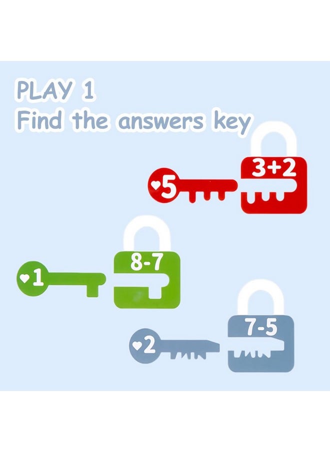 kizh - Learning Locks And Keys Math Matching And Numbers Counting Montessori Sorting Educational Toys Fine Motor Skills Toys Preschool Games For Toddlers Kids 3 4 5 - Image 1