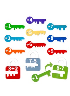 kizh Learning Locks And Keys Math Matching And Numbers Counting Montessori Sorting Educational Toys Fine Motor Skills Toys Preschool Games For Toddlers Kids 3 4 5  - Image 1
