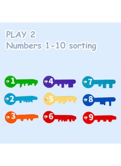 kizh Learning Locks And Keys Math Matching And Numbers Counting Montessori Sorting Educational Toys Fine Motor Skills Toys Preschool Games For Toddlers Kids 3 4 5  - Image 4