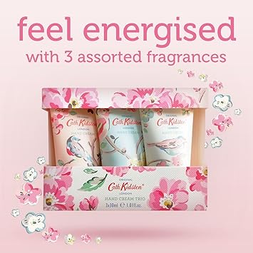 Cath Kidston مجموعة هدايا كاث كيدستون كريم اليدين المتنوعة مع زبدة الشيا - صديقة للبيئة وصديقة للنباتيين - أحجام مناسبة للسفر 3 × 30 مل - Image 5