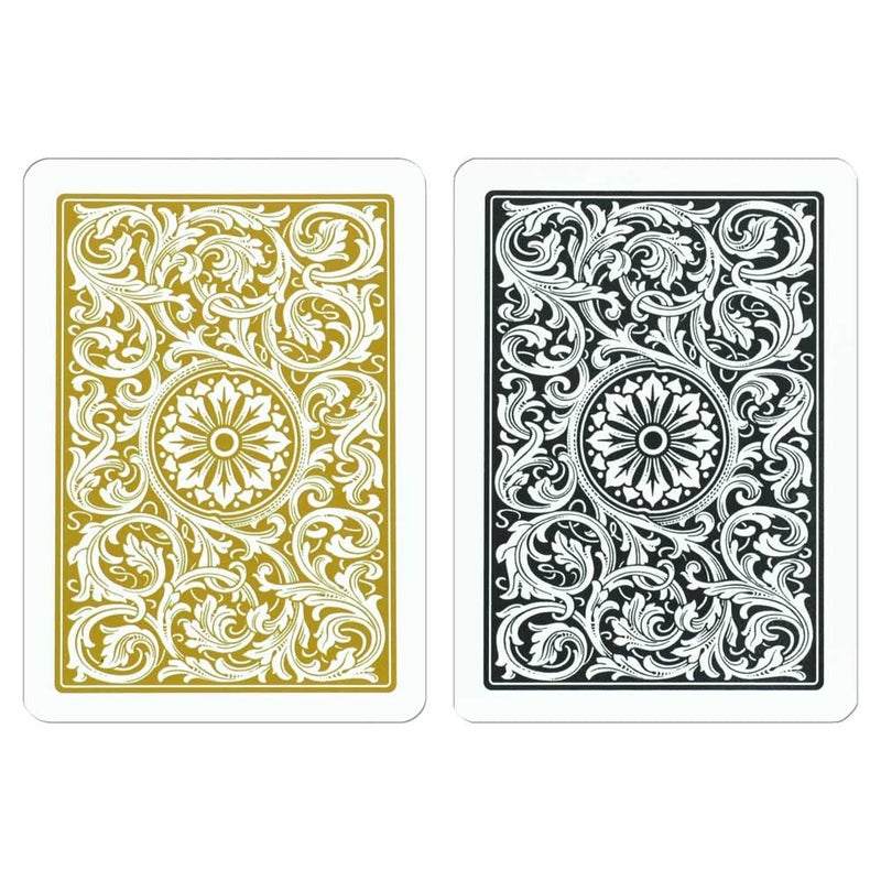 Copag 1546 Design 100% Plastic Playing Cards, Poker Size (Standard) Black/Gold (Jumbo Index, 6 Sets) - Image 2
