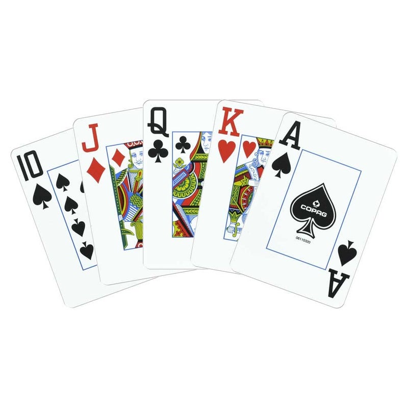 Copag 1546 Design 100% Plastic Playing Cards, Poker Size (Standard) Black/Gold (Jumbo Index, 6 Sets) - Image 3