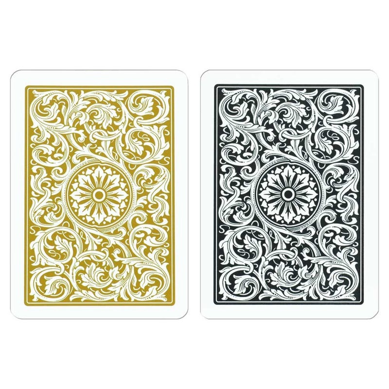 Copag 1546 Design 100% Plastic Playing Cards, Poker Size (Standard) Black/Gold (Jumbo Index, 6 Sets) - Image 4