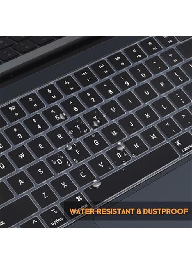Arabest Black Keyboard Cover for MacBook Air 15 inch with M4 M3 M2 Chip A2941 A3114 A3241 and 13.6 inch with M4 M3 M2 A3240 A3113 A2681 US Keyboard Protector  - Image 5
