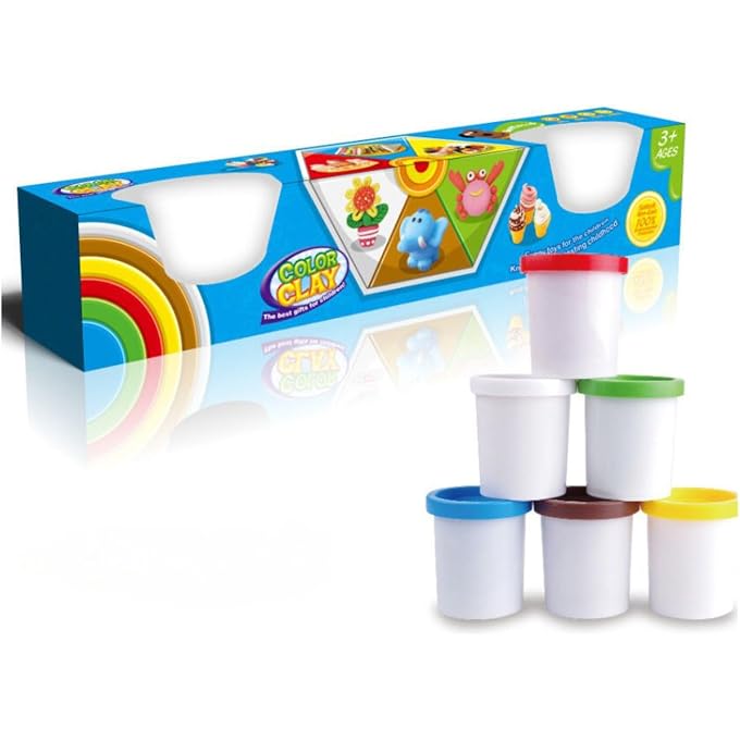 Fitto 6 Pieces Clay Dough Pack- Colorful Play Clay For Kids' Art and Craft Projects - Image 2