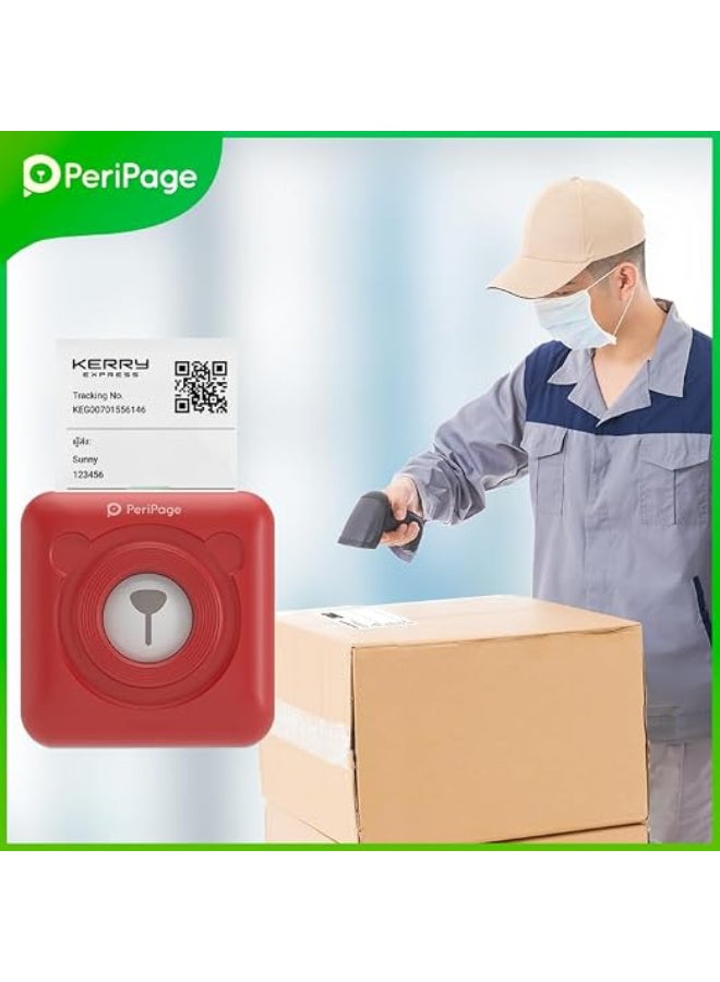 PeriPage A6 203dpi Sticker Printer - Mini Thermal Printer, A6 Sticker Maker Machine, Portable Bluetooth Pocket Phone Printer for Anatomy Flashcards, Journal, Notes, Kids Gift, Receipts, Red - Image 5