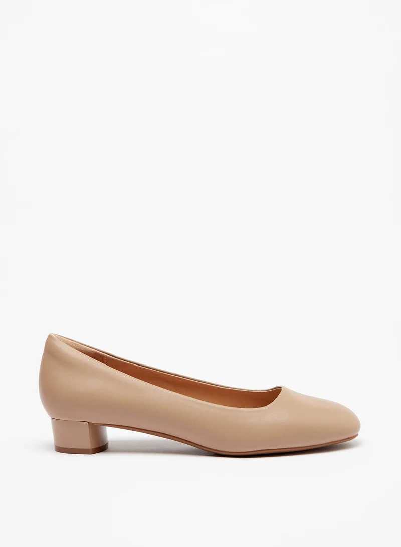 Le Confort Womens Solid Slip On Shoes with Block Heels