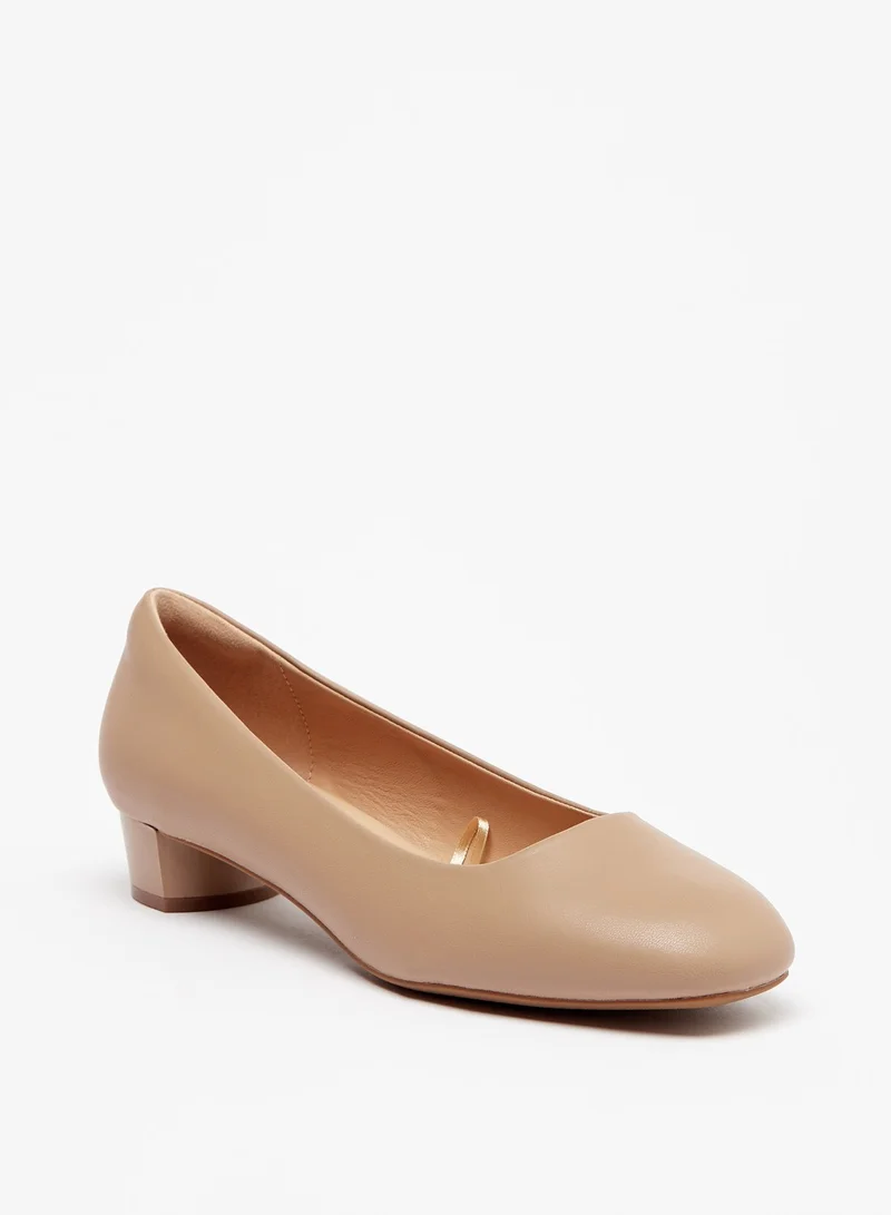 Le Confort Womens Solid Slip On Shoes with Block Heels