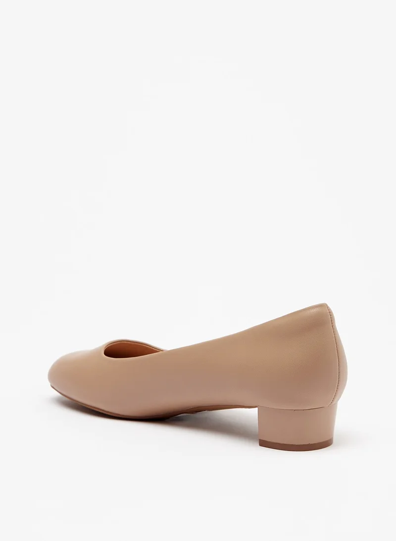 Le Confort Womens Solid Slip On Shoes with Block Heels