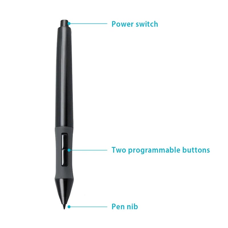 2048 Pressure Sensitivity Stylus Pen Compatible with Multiple Tablets Black Battery Powered - Image 5