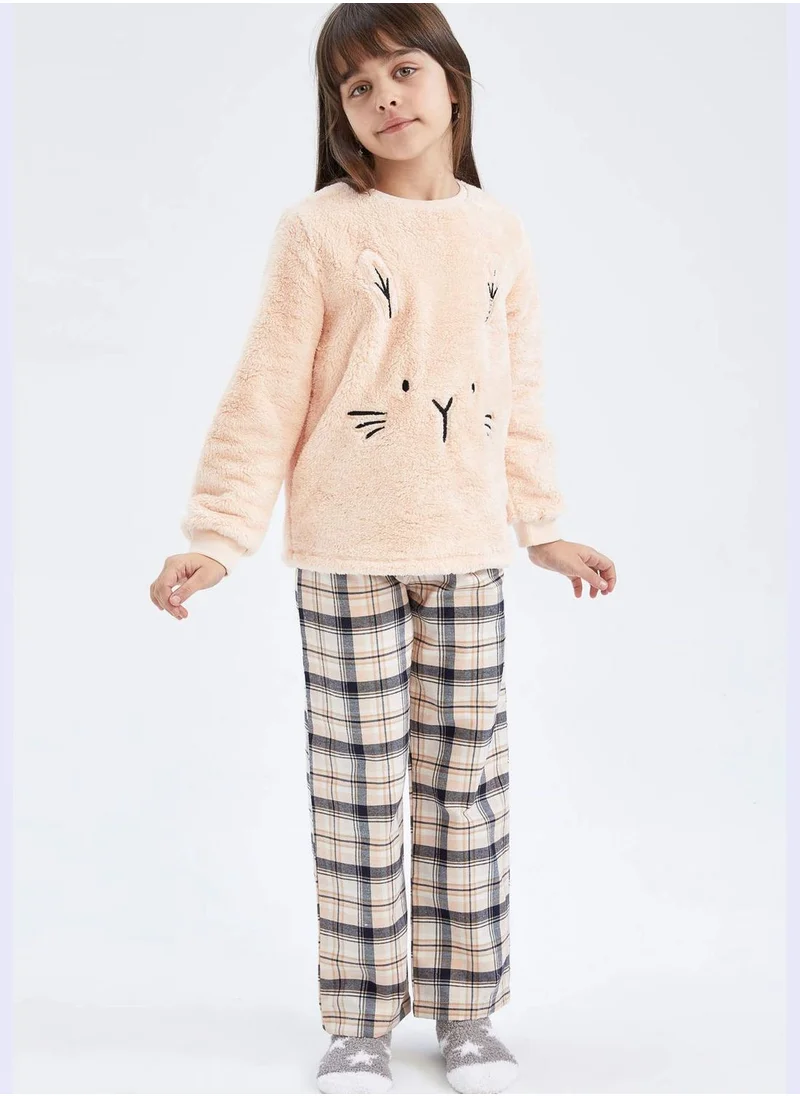 DeFacto 2 Pack Girl Long Sleeve Knitted Pyjamas