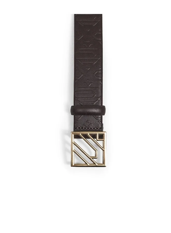 ايبيكيول Monogram Buckle Leather Belt