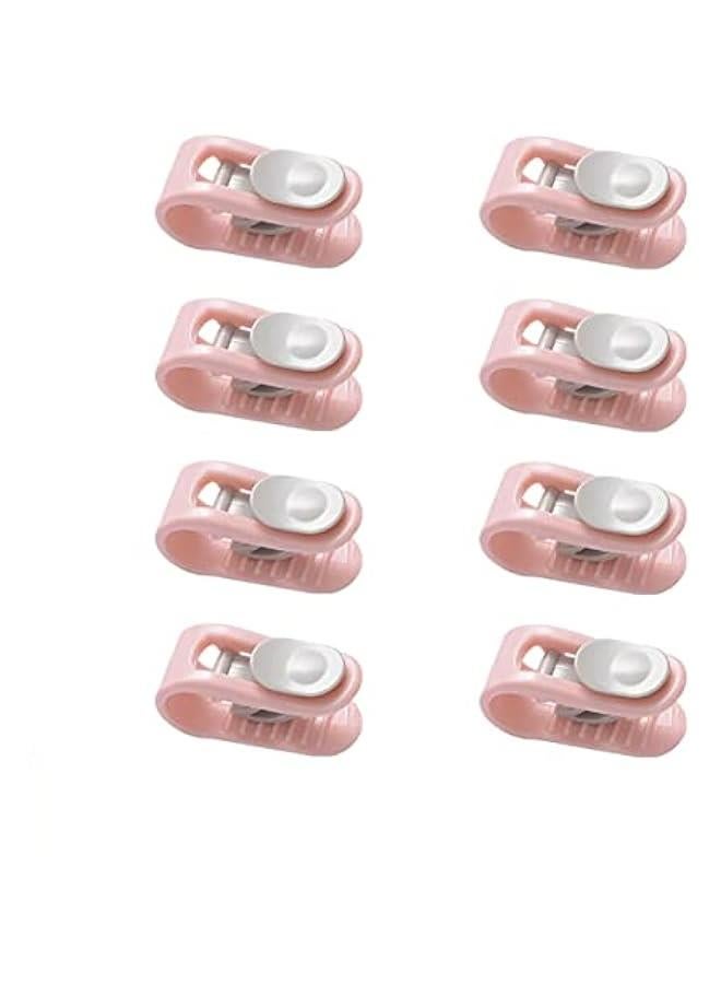 Pink Quilt Clip Set - Anti-Slip Clamps for Bedding, Clothing, Socks, Curtains, and Duvets  - Image 1