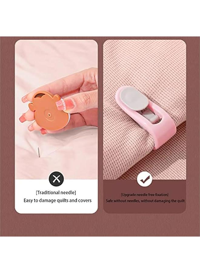 Pink Quilt Clip Set - Anti-Slip Clamps for Bedding, Clothing, Socks, Curtains, and Duvets  - Image 3