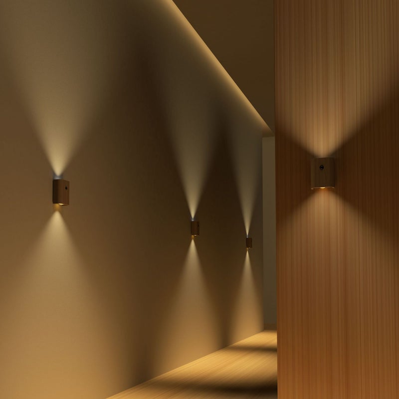 Linkage Induction Led Wall Lamp Cabinet Wardrobe Lamp Desk Lamp Wooden Human Body Induction Usb Charging Infrared Night Light - Image 5