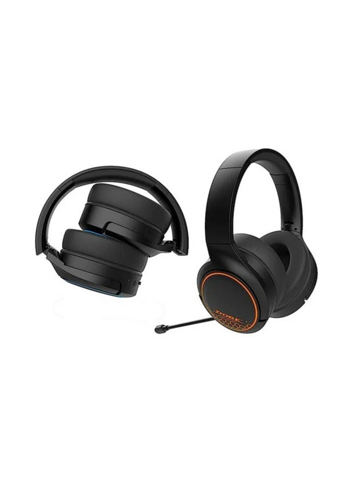 DOBE TP5-35110 RGB Gaming Bluetooth Wireless Headset with 2.4G Dual Mode for PS5-PS4-Switch-PC-Phone, Black - Image 2