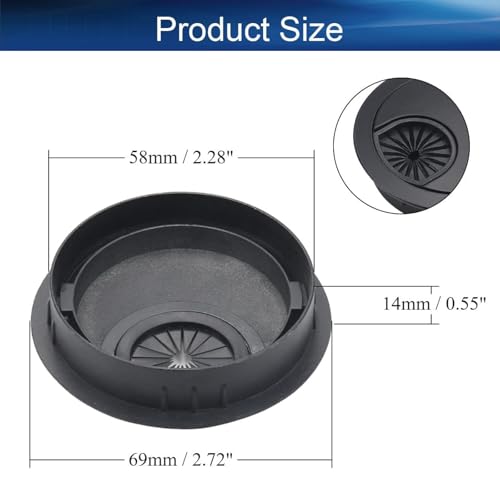 The AutoStory Aluminum Alloy Desk Grommet – Round Metal Cable Wire Hole Cover with Flip Dust-Proof Lid for Office Desk, Computer Table, TV Cabinet & Furniture – Cord Organizer (60mm Round, Black) - Image 2