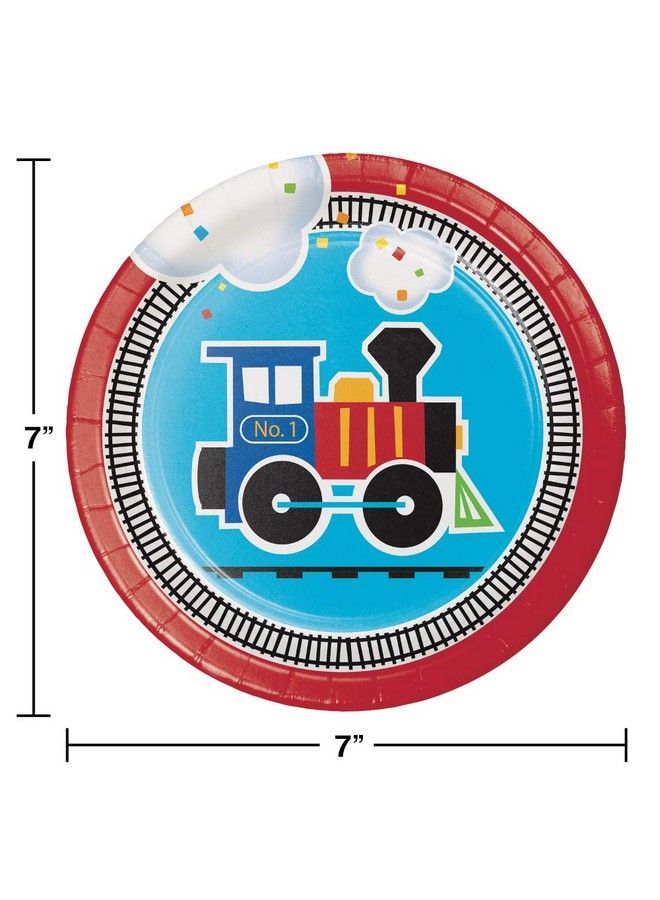 CREATIVE CONVERTING All Aboard Train Dessert Plates 24 Ct - Image 3