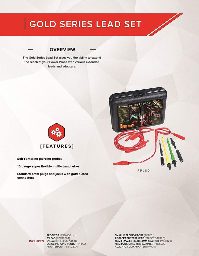 Power Probe Gold Series Lead Set with Adapters for Enhanced Connectivity - Image 5