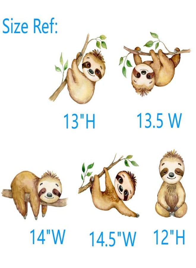 Zaiphany Large Sloth Wall Sticker for Kids Nursery Room,Sloth Wall Decals Peel and Stick for Kids - Image 2
