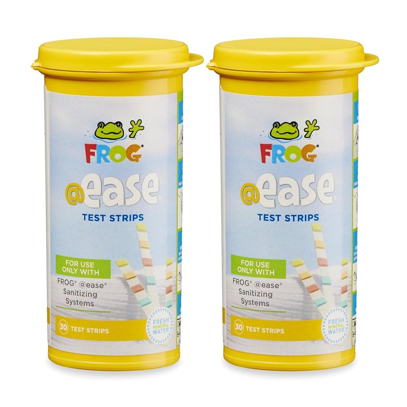 Frog @Ease Test Strips for Hot Tubs and Swim Spas - Test Strip with Out Indicator for @Ease SmartChlor Cartridges, pH, Total Alkalinity and Total Hardness - 60 Test Strips - Image 1