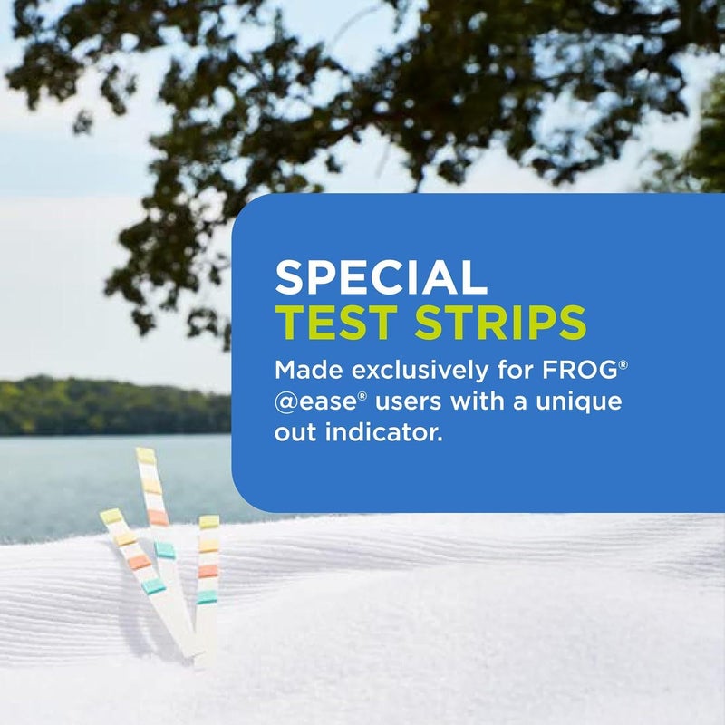 Frog @Ease Test Strips for Hot Tubs and Swim Spas - Test Strip with Out Indicator for @Ease SmartChlor Cartridges, pH, Total Alkalinity and Total Hardness - 60 Test Strips - Image 5