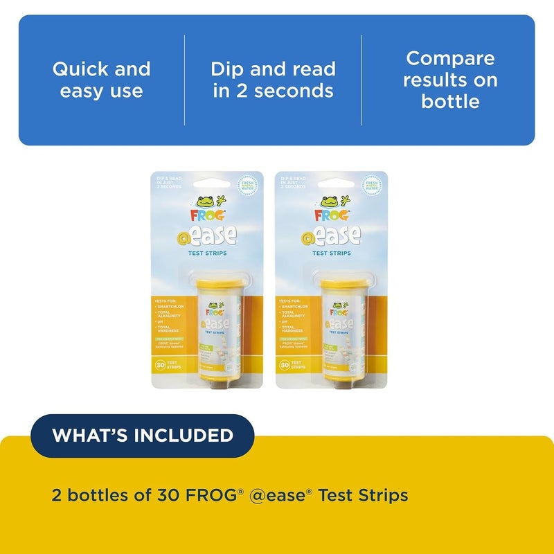 Frog @Ease Test Strips for Hot Tubs and Swim Spas - Test Strip with Out Indicator for @Ease SmartChlor Cartridges, pH, Total Alkalinity and Total Hardness - 60 Test Strips - Image 3