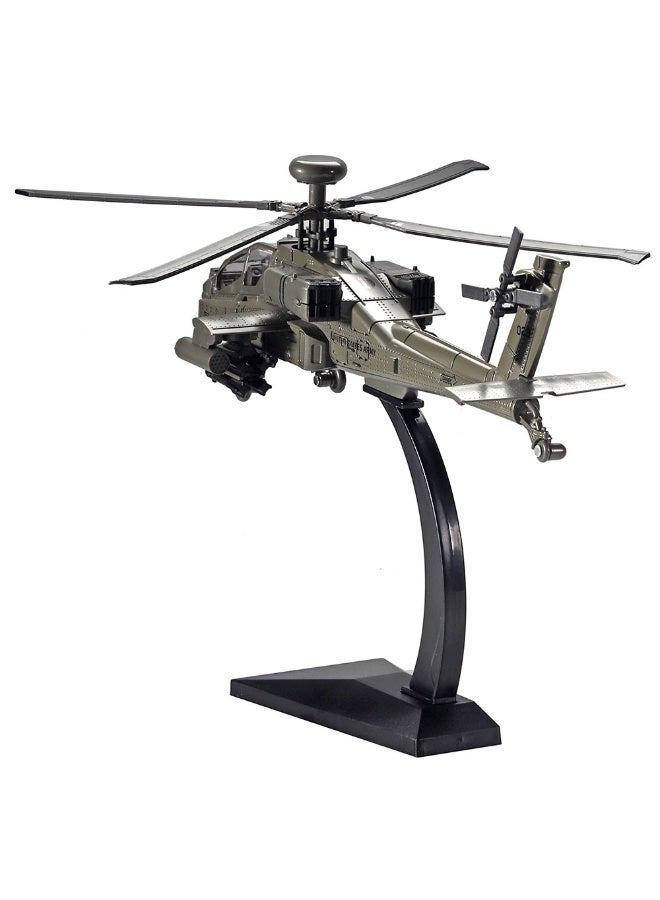 HALAMODO Longbow Apache Helicopter Alloy Model With Display Base , Simulated Alloy Aircraft Model , Black Hawk Armed Helicopter Model, Alloy Body With Light And Sound , Helicopter Ornament , Children Toy , Ideal Birthday Party Gift For Boys And Girls, For Collection And Display , Green , 22*22*8 cm - Image 5