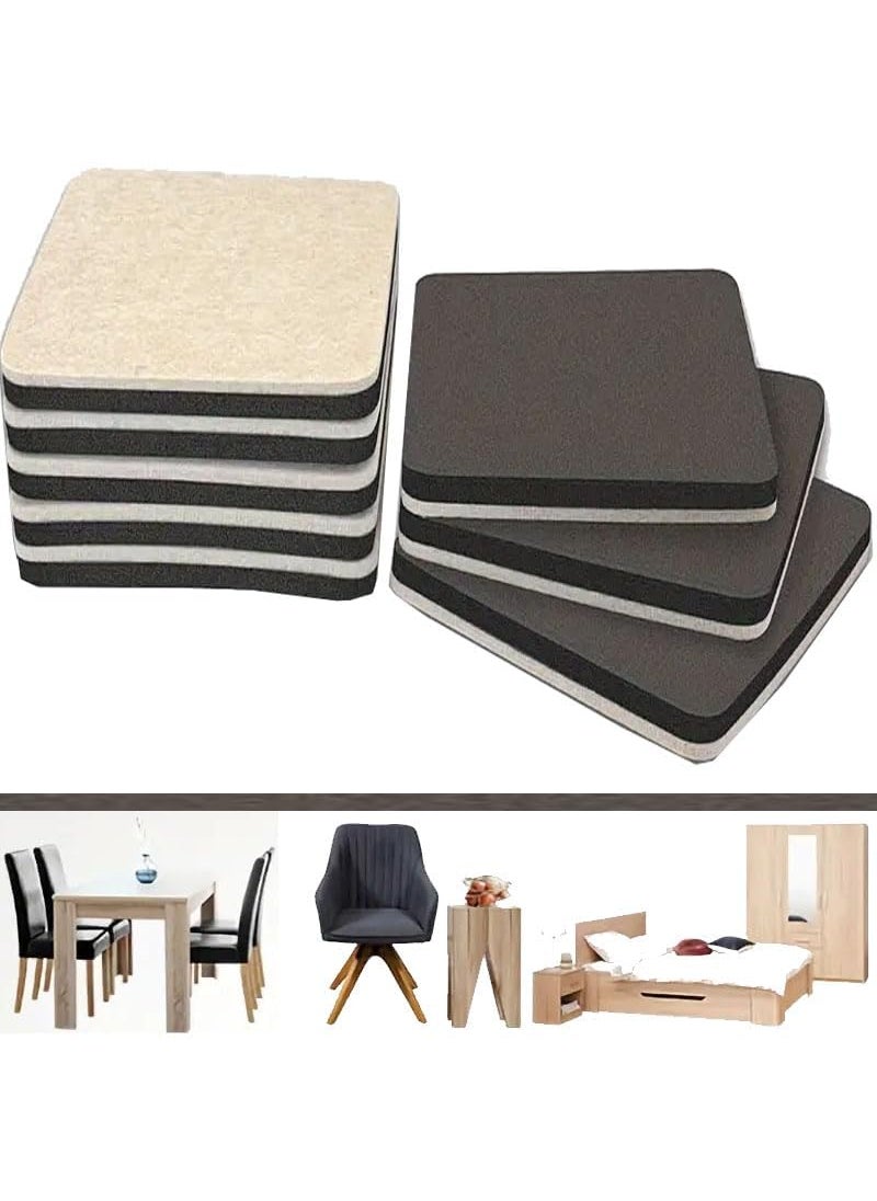 DIY Crafts DIY Crafts Felt Furniture Pad - Black Floor Protectors for Hardwood Floors - Self Adhesive Premium Furniture Pads for Chair Legs Do It Yourself Up to Date Products Black (4, 5" X 5" inch Square)  - Image 1