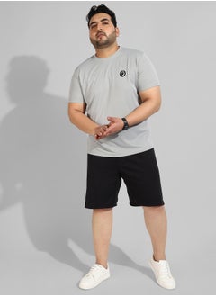 Instafab Plus Men's Solid Grey Regular Fit Activewear T-Shirt  - Image 5