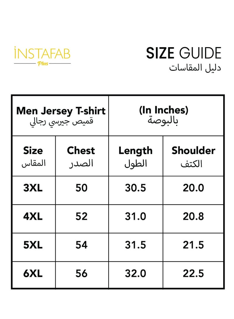 انستافاب بلس تي شيرت رياضي رجالي ذو قصة عادية باللون الرمادي السادة - Image 4