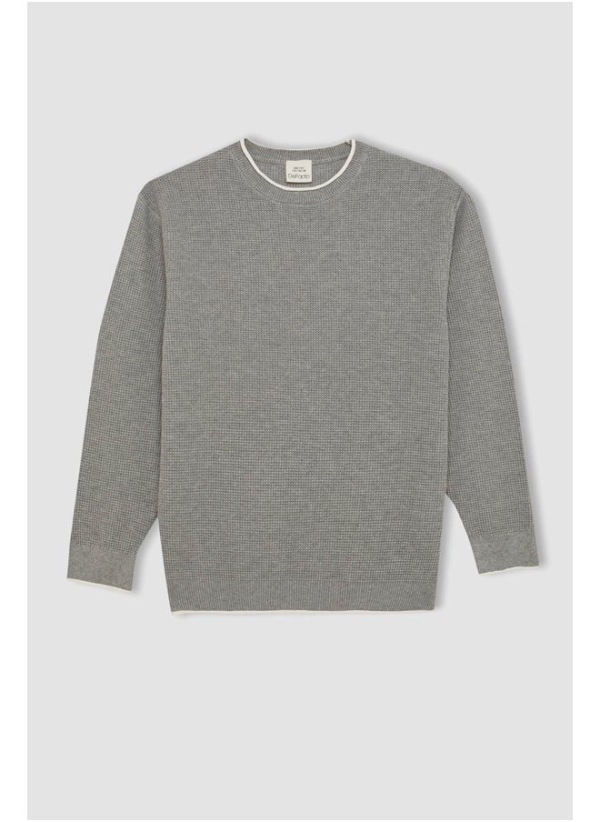 DeFacto Boy Tricot Regular Fit Crew Neck Long Sleeve Pullover  - Image 1