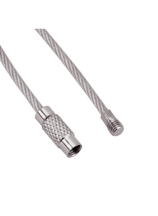 Wisdompro Keychain, 12 Pack of 4.3 Inches Stainless Steel Wire Ring 2mm Cable Loops/Rings for Hanging Luggage Tag, Keyrings and ID Tag Keepers (Pack of 12-4.3) - Image 4