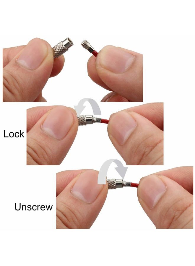 Wisdompro Keychain, 12 Pack of 4.3 Inches Stainless Steel Wire Ring 2mm Cable Loops/Rings for Hanging Luggage Tag, Keyrings and ID Tag Keepers (Pack of 12-4.3) - Image 5